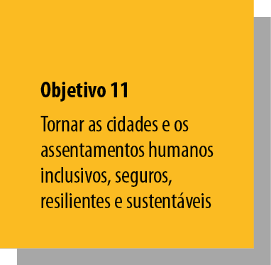 Objetivo 11 Tornar as cidades e os assentamentos humanos inclusivos, seguros, resilientes e sustentáveis